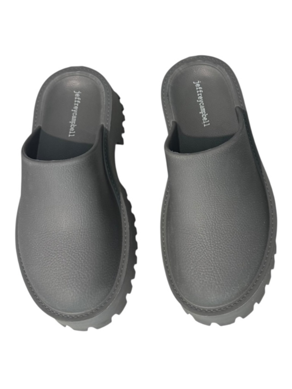 Jeffrey Campbell Gray Platform Clogs Slides Women's US7 Slip On Pre-Owned - Picture 2 of 5